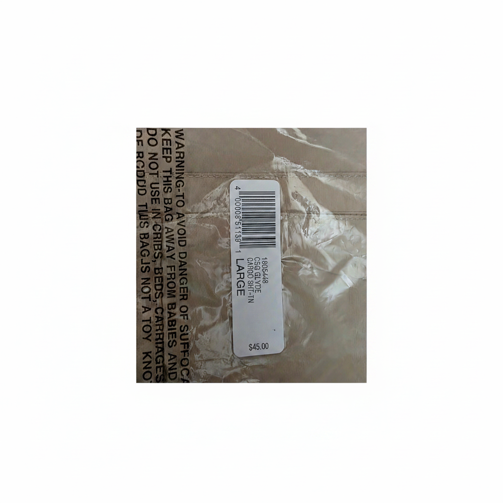Label on white