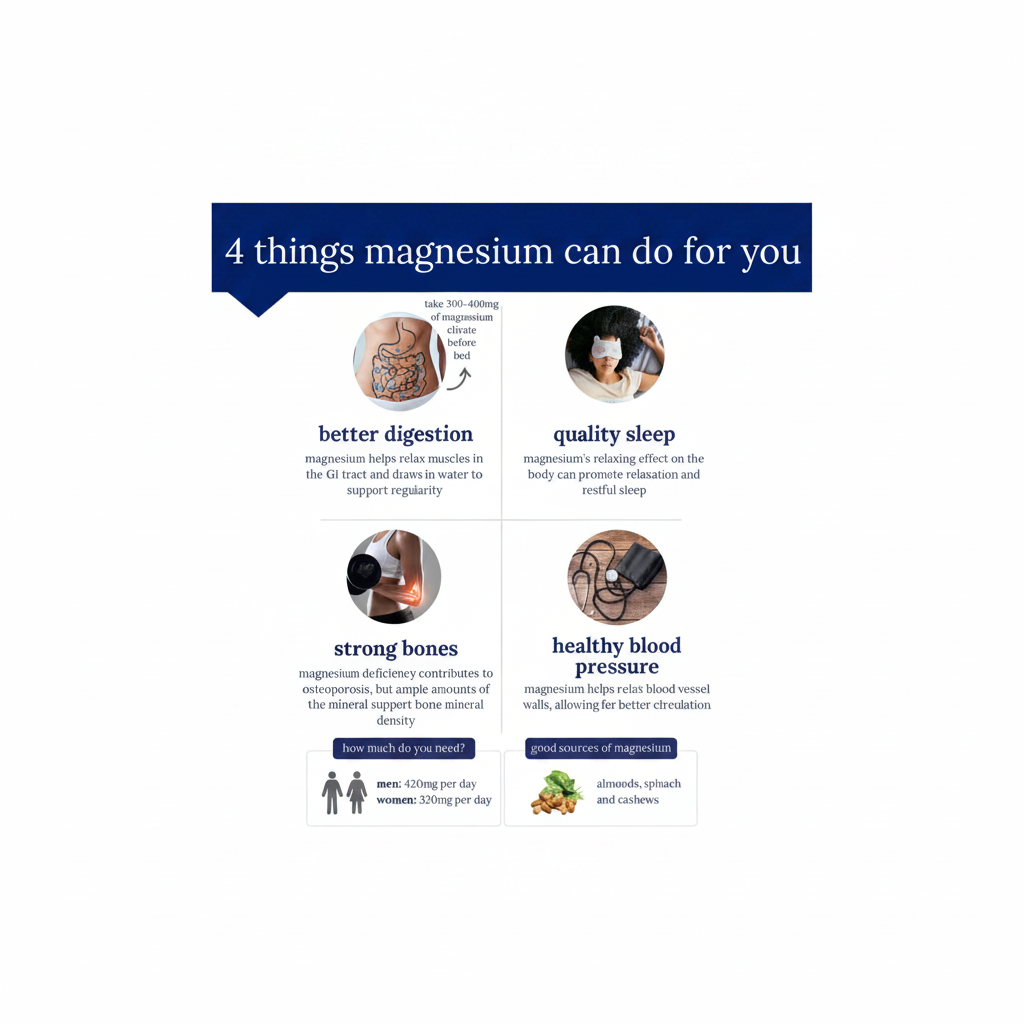 4 Things Magnesium Infographic - White BG