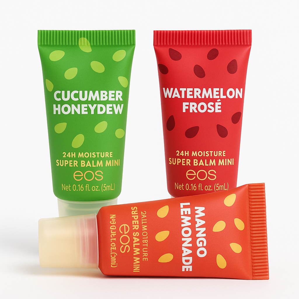 EOS Melon Magic Super Balm Minis 3-pack-WHite BG