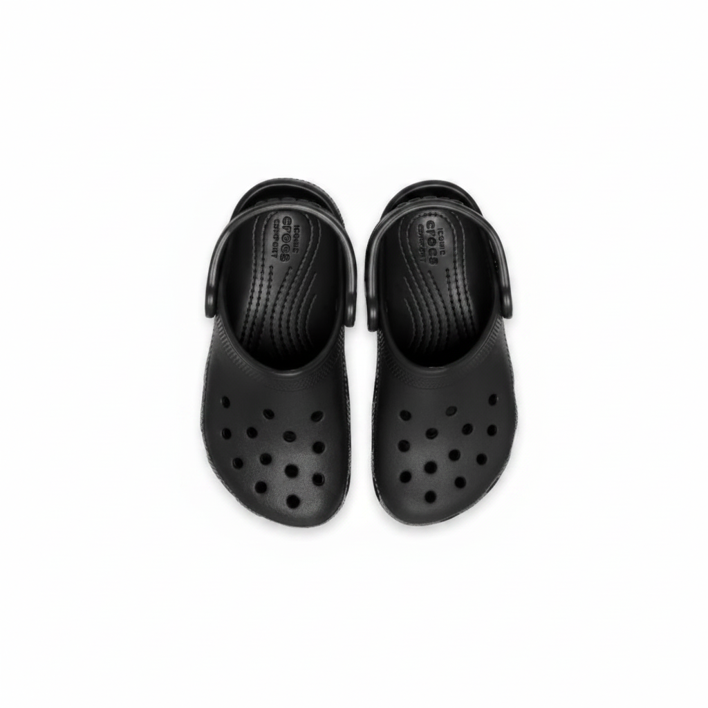 Crocs Classic Clog K Black - top-down view 1:1
