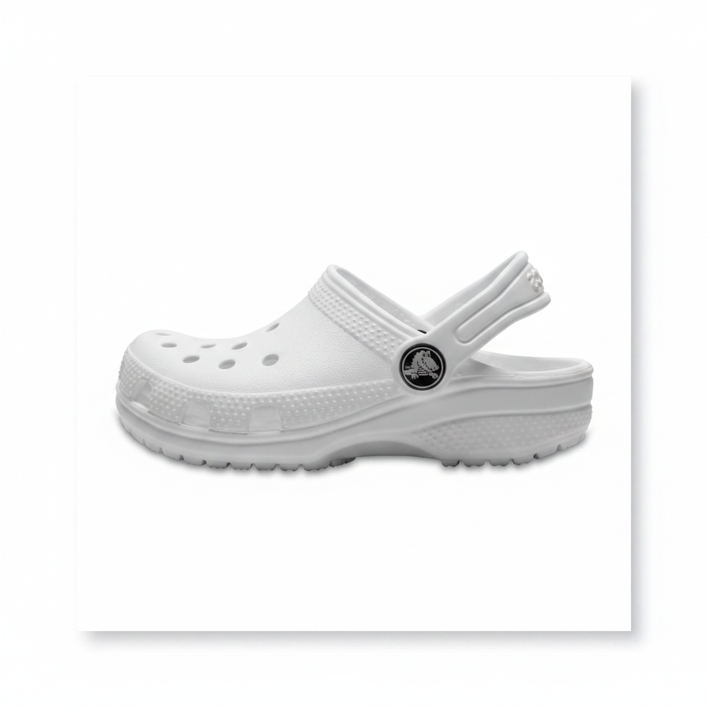 Crocs Classic Clog K White - side profile 1:1
