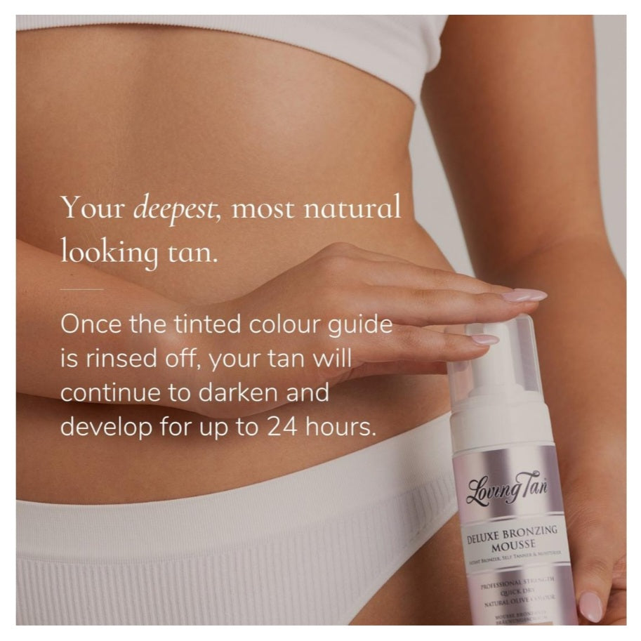 Loving Tan Deluxe Bronzing Mousse - your deepest most natural looking tan develops up to 24 hours