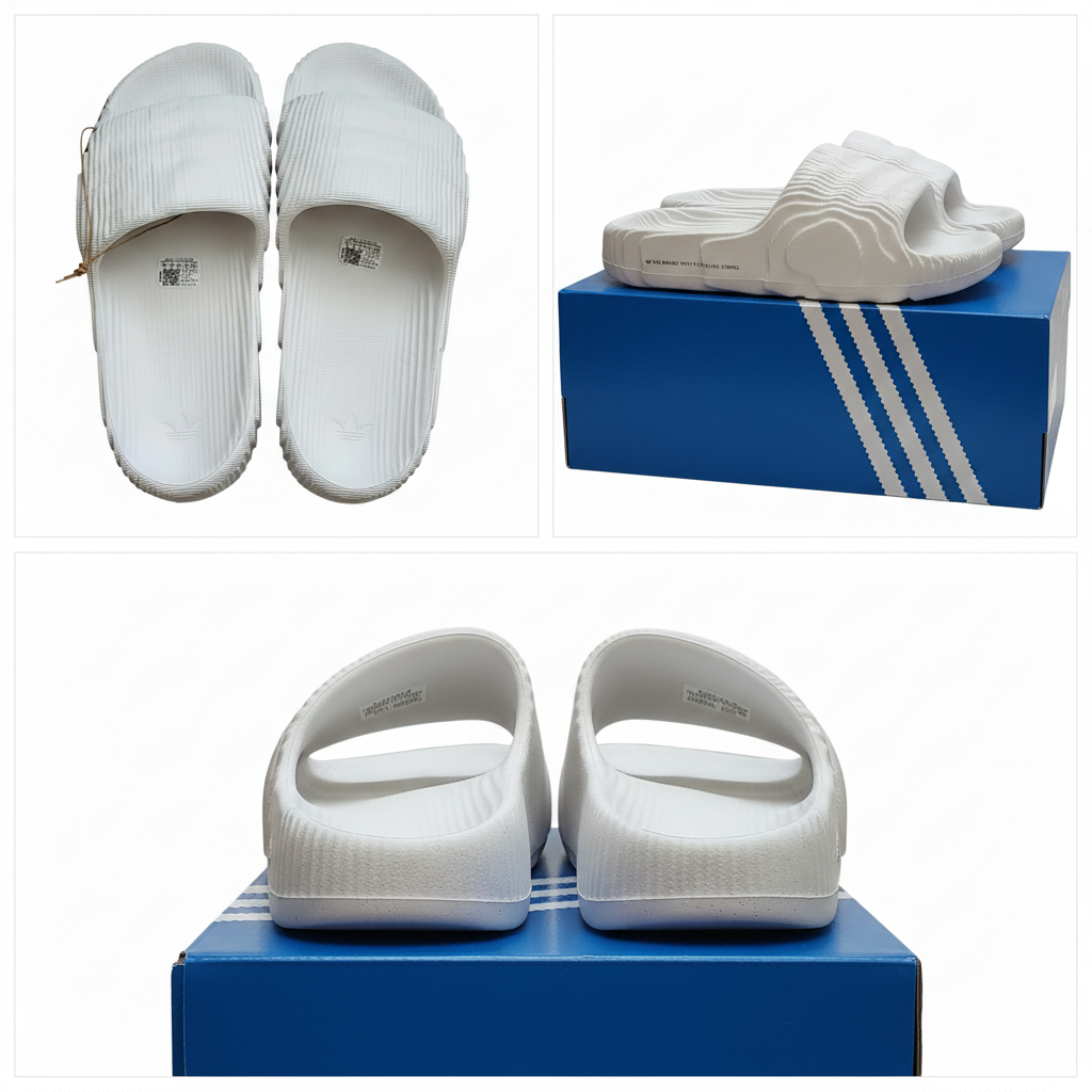 Adilette 3-panel collage attempt
