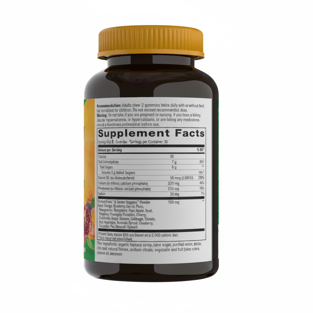 Alive Calcium D3 Supplement Facts