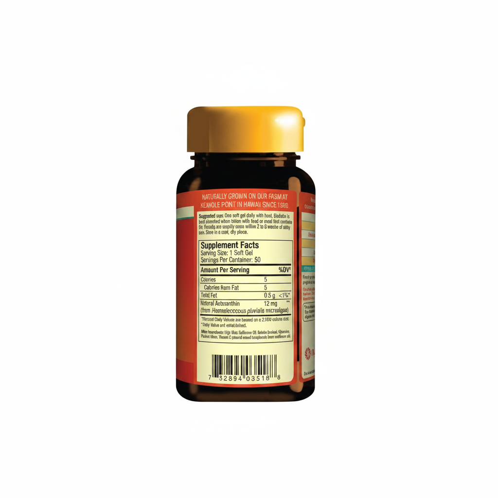 BioAstin Supplement Facts