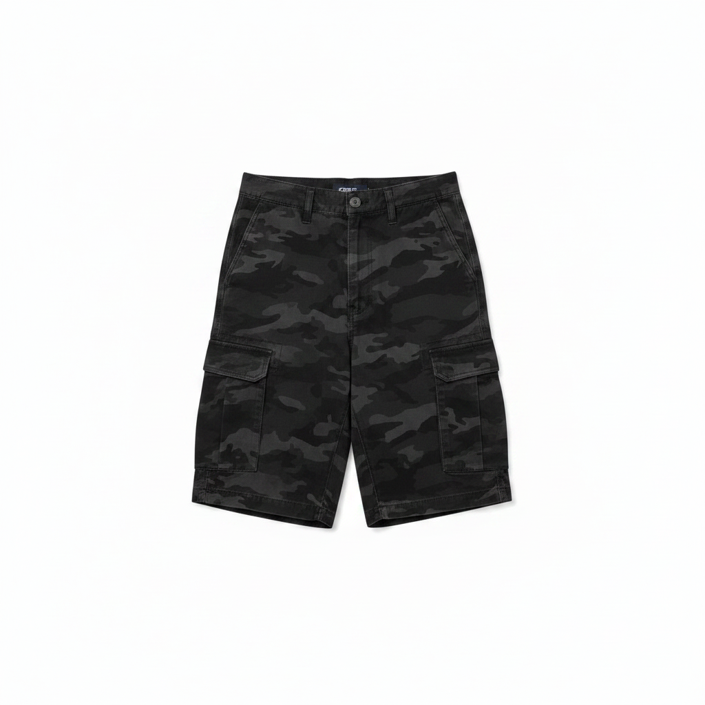 Black Camo Cargo Shorts 1:1
