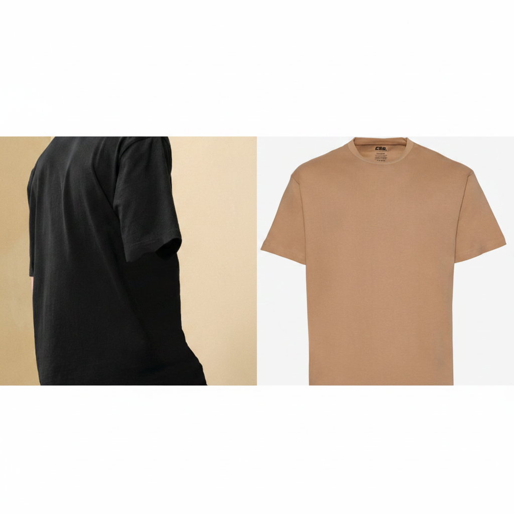 Black & Hemp T-Shirt Collage 1:1