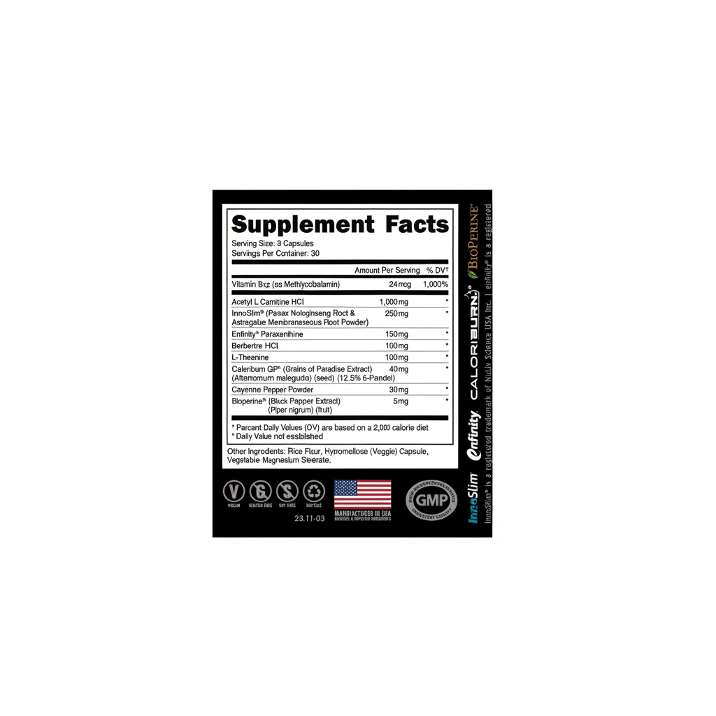 Buck Naked Supplement Facts