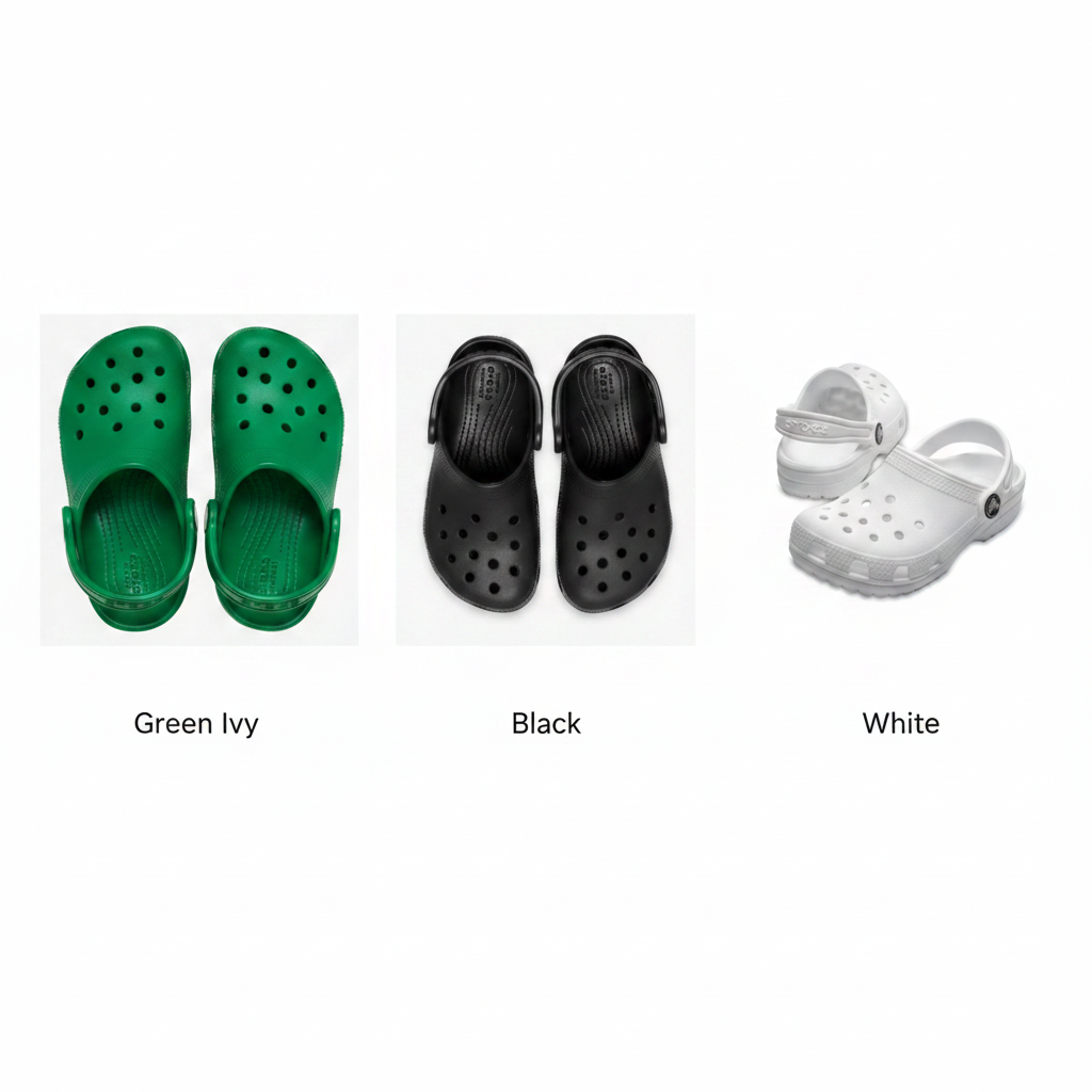 Crocs all 3 colors collage 1:1