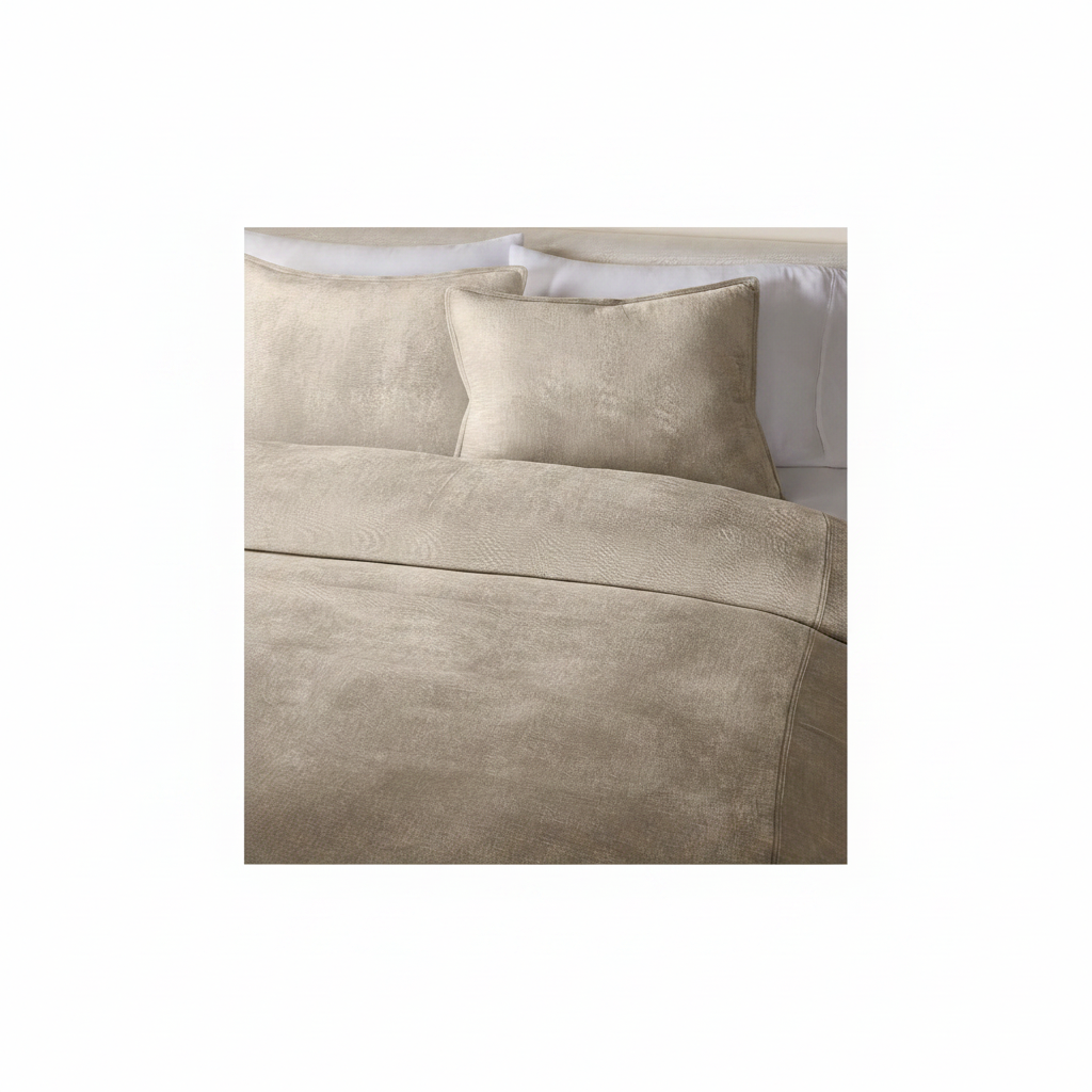 Duvet bed shot white square