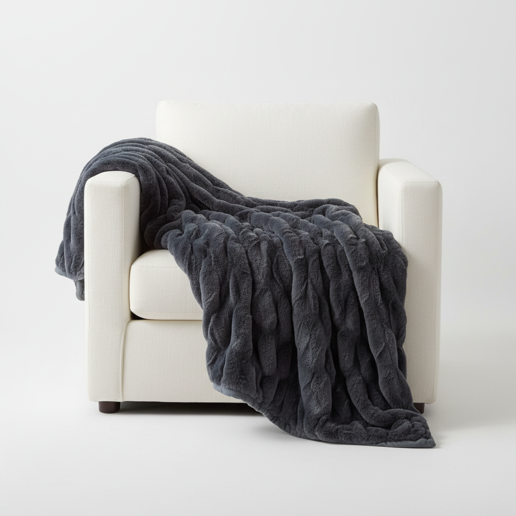 Faux Fur Throw armchair v2