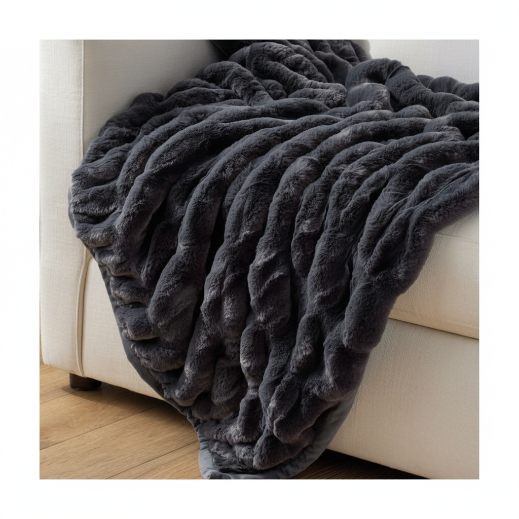 Faux Fur Throw sofa clean