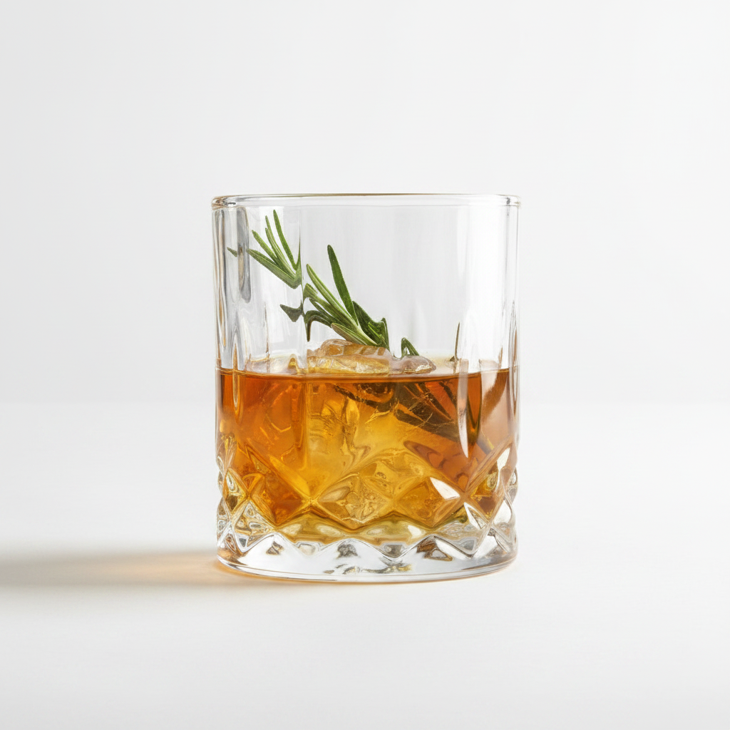 Glass with whiskey