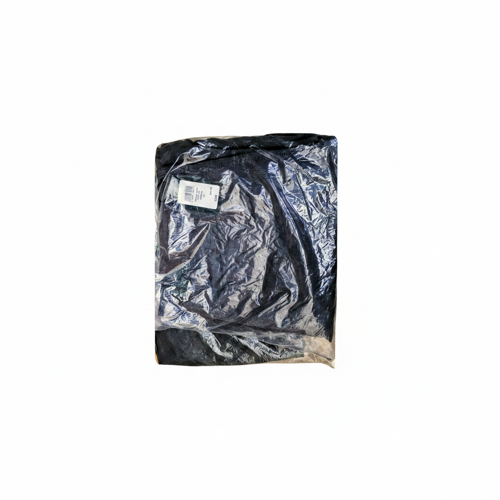Gray package on white