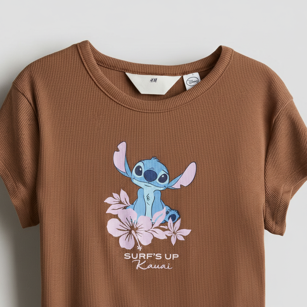 hm-kids-ribbed-tshirt-brown-stitch-surfs-up-kauai-graphic-closeup-1x1