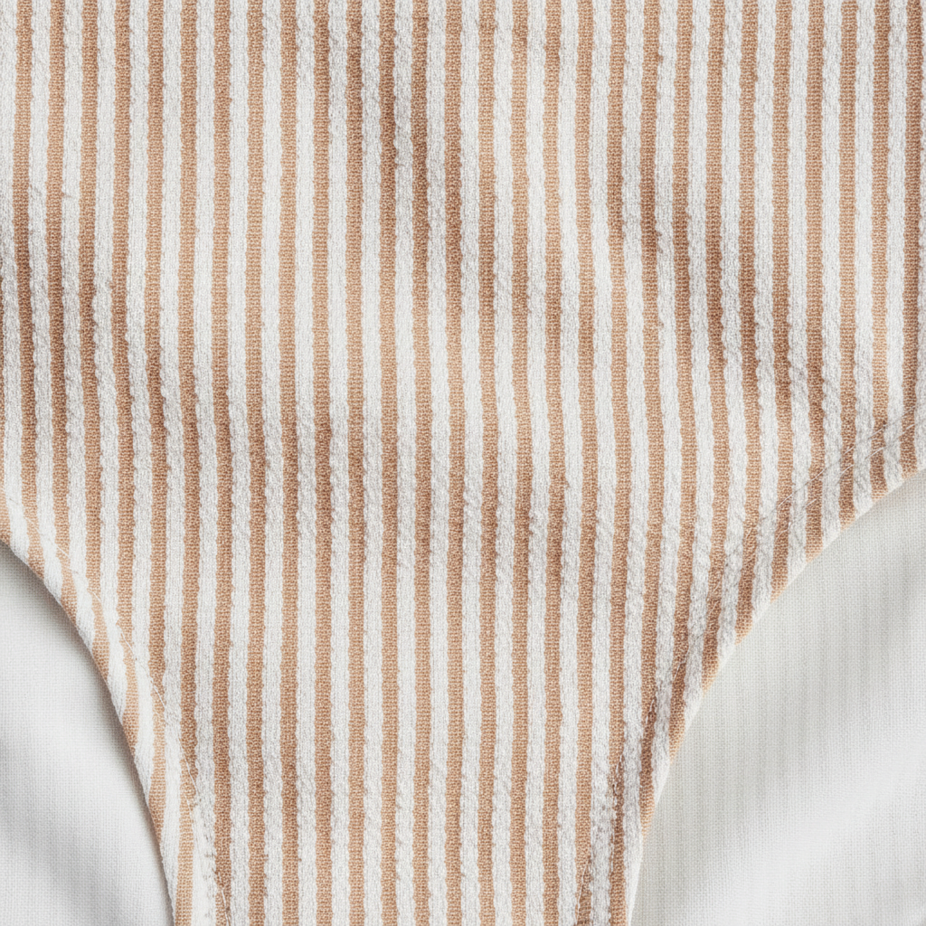 hm-kids-striped-one-shoulder-bikini-2pc-light-brown-seersucker-fabric-closeup-1x1