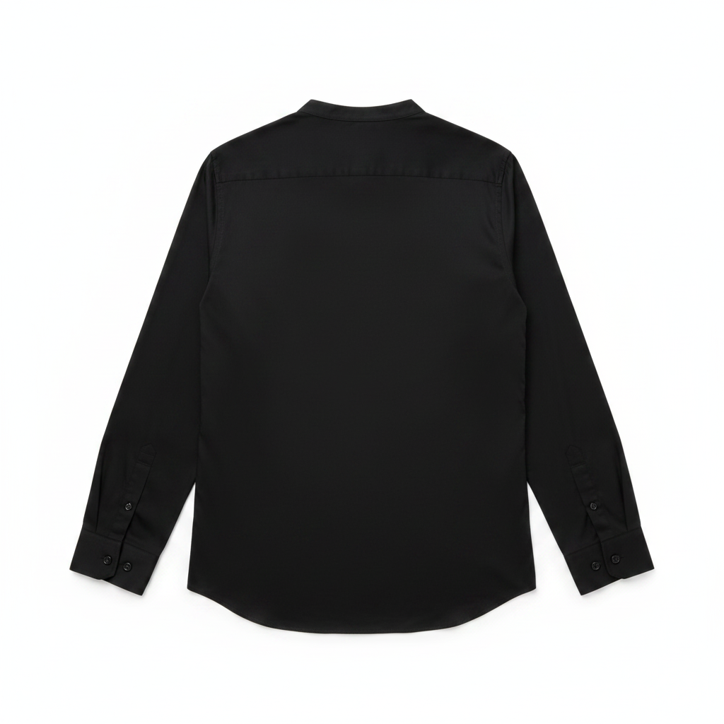 hm-mens-muscle-fit-band-collar-shirt-coupe-athletique-black-back-flat-lay-padded-1x1