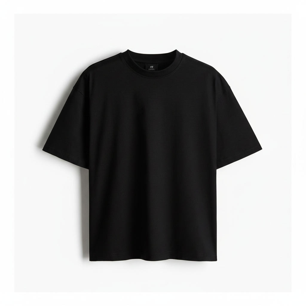 hm-mens-oversized-loose-fit-cotton-tshirt-black-front-flat-lay-padded-1x1