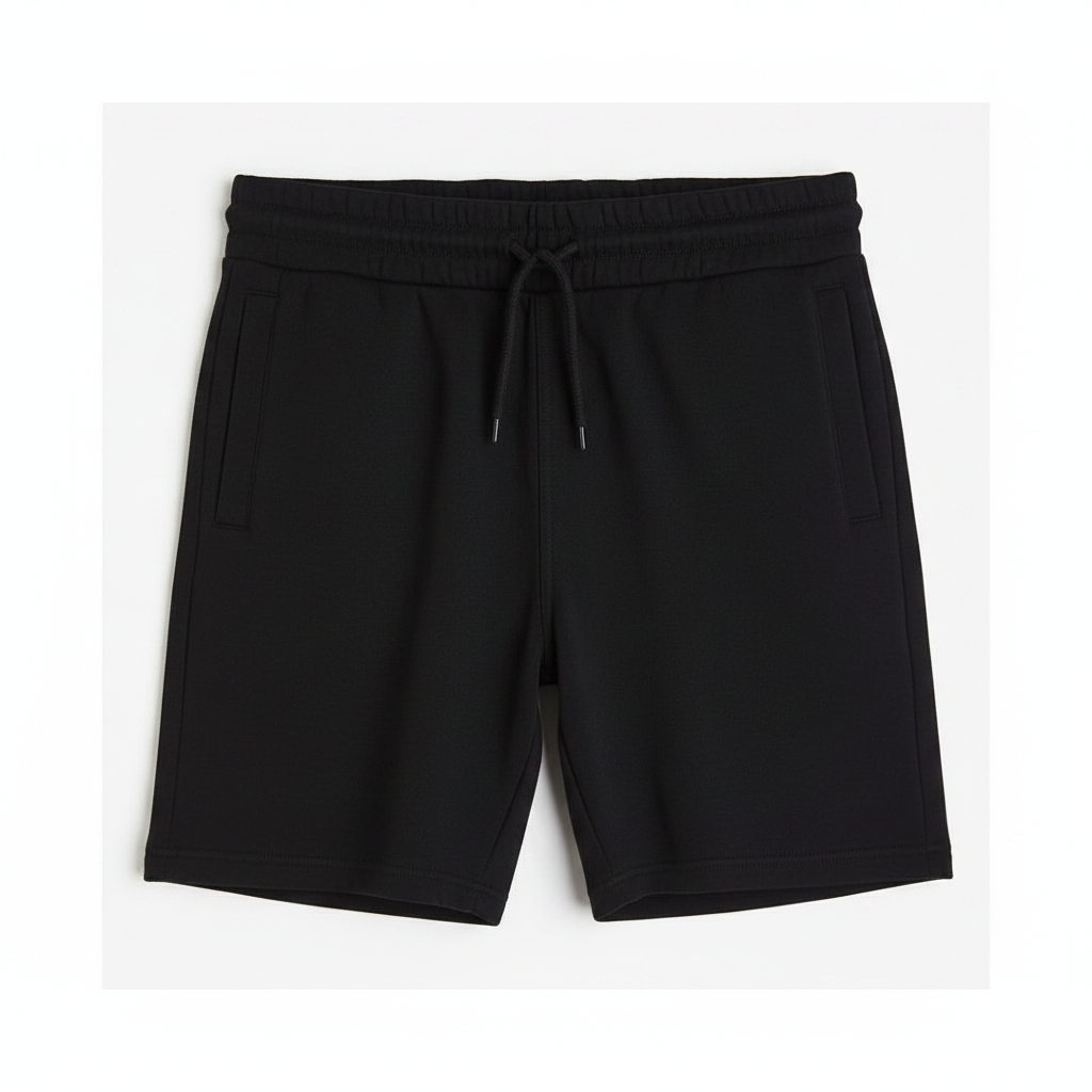 hm-mens-regular-fit-mid-length-sweatshorts-black-front-flat-lay-padded-1x1