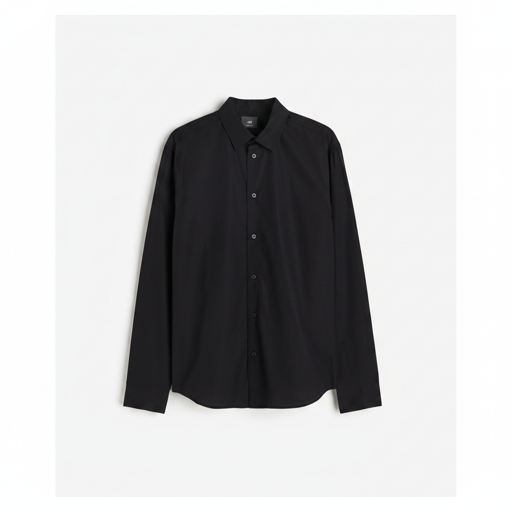 hm-mens-regular-fit-poplin-shirt-coupe-standard-satin-feel-black-front-flat-lay-padded-1x1