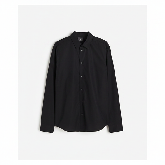 hm-mens-regular-fit-poplin-shirt-coupe-standard-satin-feel-black-front-flat-lay-padded-1x1