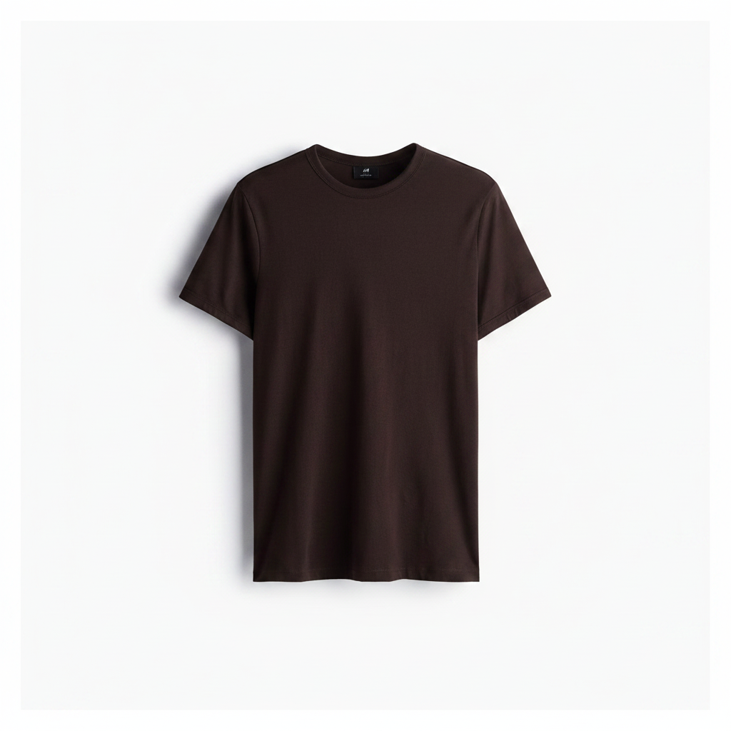 hm-mens-slim-fit-cotton-tshirt-brown-front-flat-lay-padded-1x1
