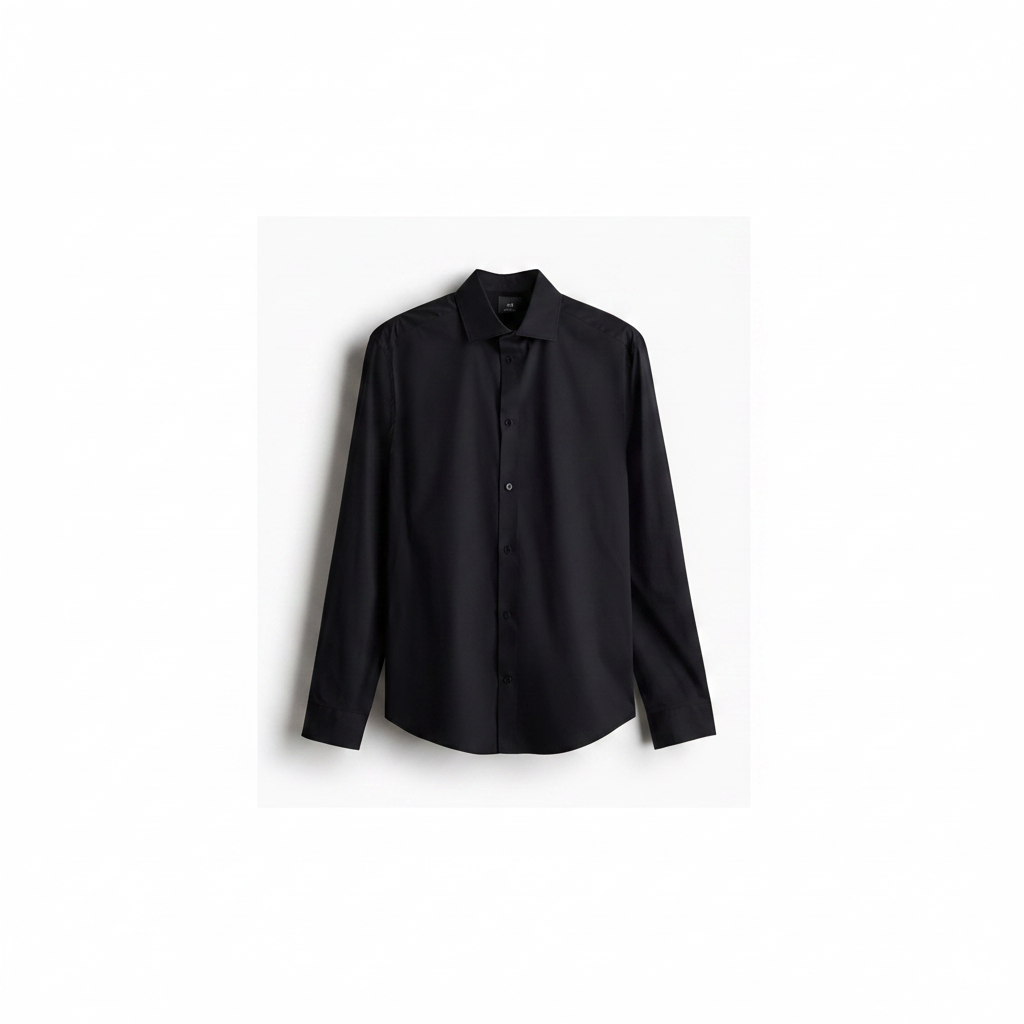 hm-mens-slim-fit-dress-shirt-coupe-etroite-black-front-flat-lay-padded-1x1