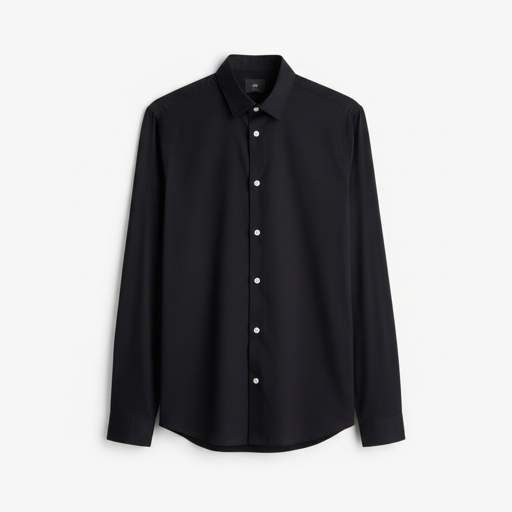 hm-mens-slim-fit-easy-iron-shirt-black-front-flat-lay-padded-1x1