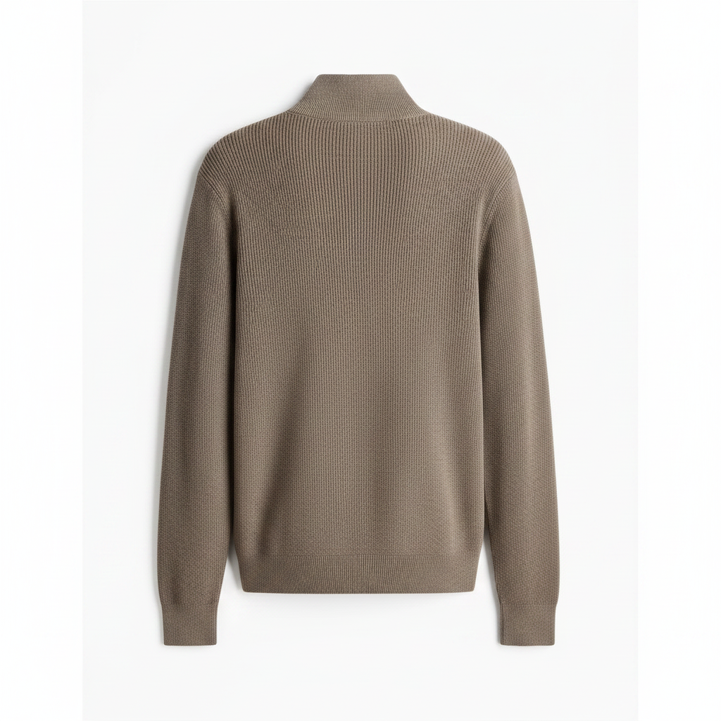 hm-mens-slim-fit-half-zip-sweater-dark-beige-m-back-view-flat-lay-1x1