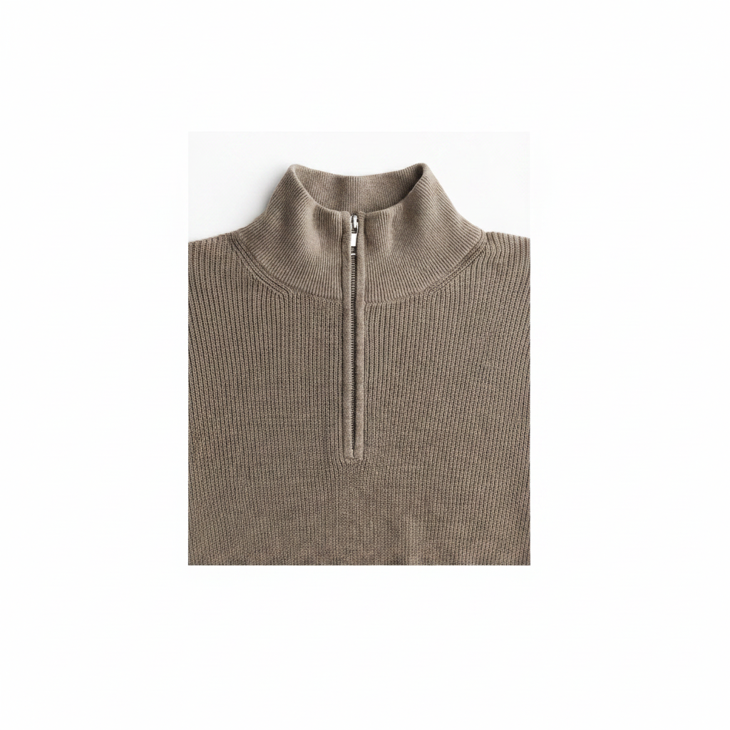 hm-mens-slim-fit-half-zip-sweater-dark-beige-m-half-zip-collar-detail-padded-1x1