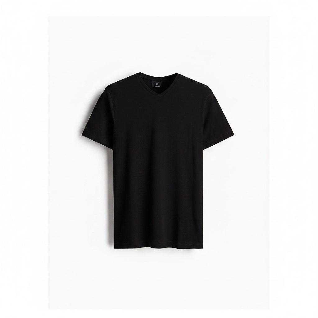 hm-mens-slim-fit-vneck-tshirt-soft-black-front-flat-lay-padded-1x1