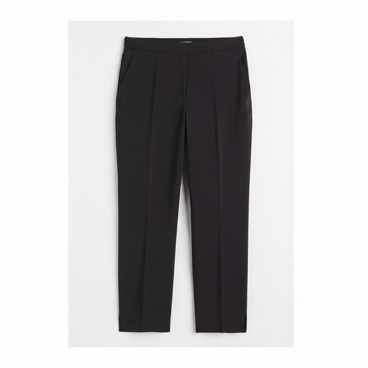 hm-womens-ankle-length-dress-pants-slit-slim-regular-waist-black-front-flat-lay-padded-1x1