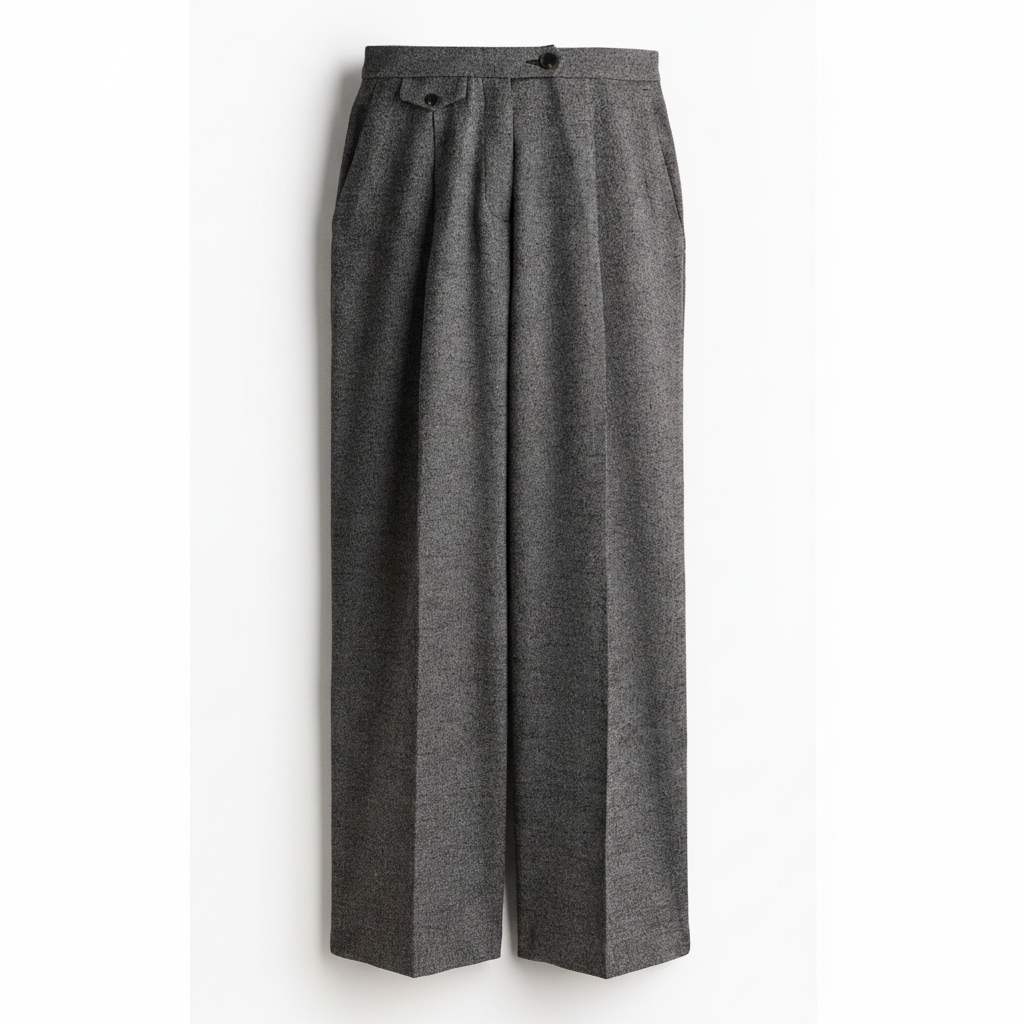 hm-womens-creased-pants-wide-loose-boot-leg-dark-gray-melange-front-flat-lay-padded-1x1
