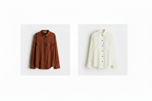 hm-womens-crepe-shirt-brown-white-side-by-side