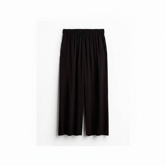 hm-womens-crop-pull-on-pants-elastic-waist-black-front-flat-lay-padded-1x1