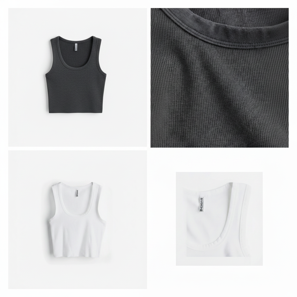 hm-womens-crop-tank-top-dark-gray-white-collage-4panel-1x1
