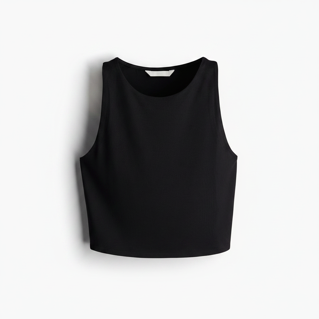 hm-womens-cropped-microfiber-tank-top-black-front-flat-lay-padded-1x1