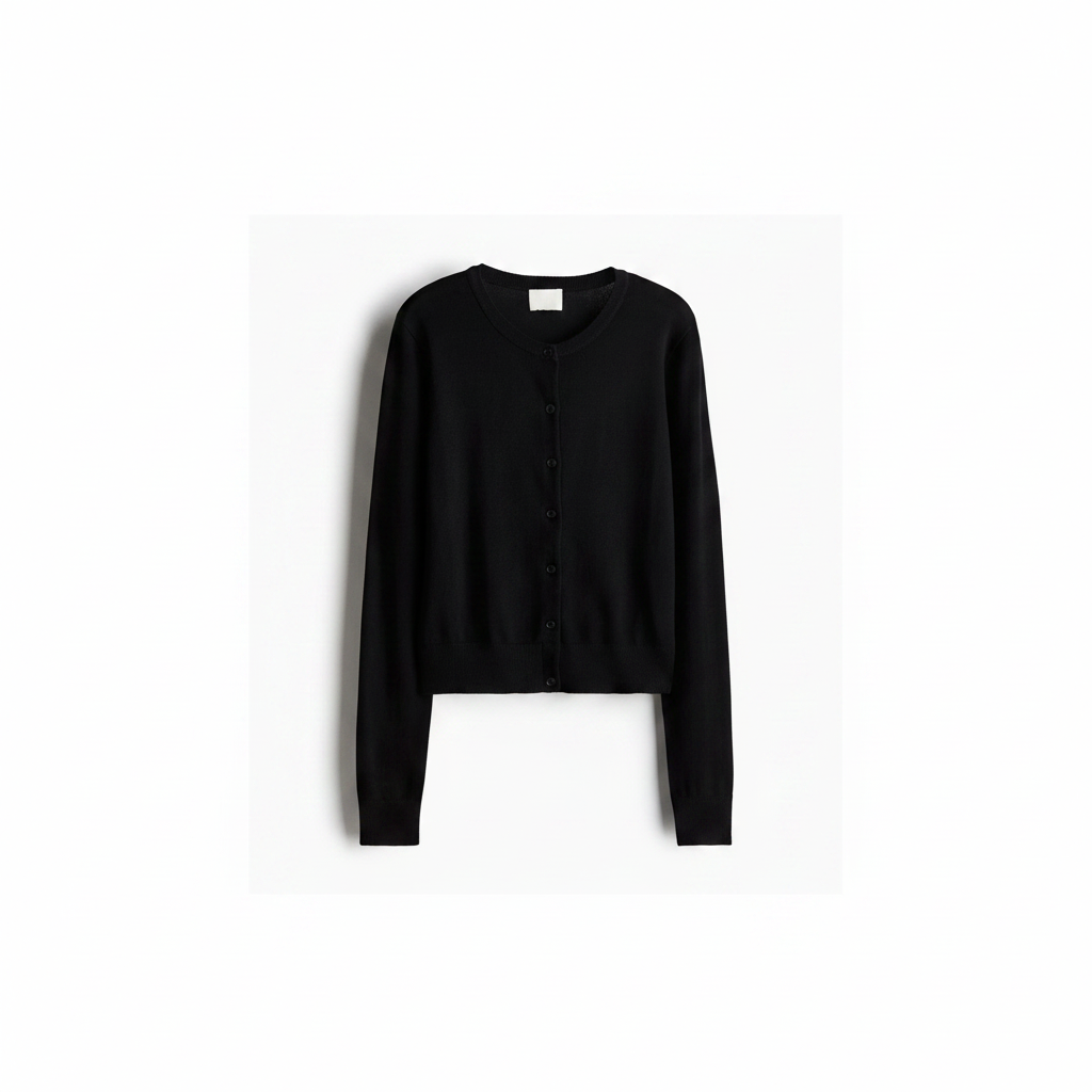 hm-womens-fine-knit-cardigan-black-front-flat-lay-padded-1x1