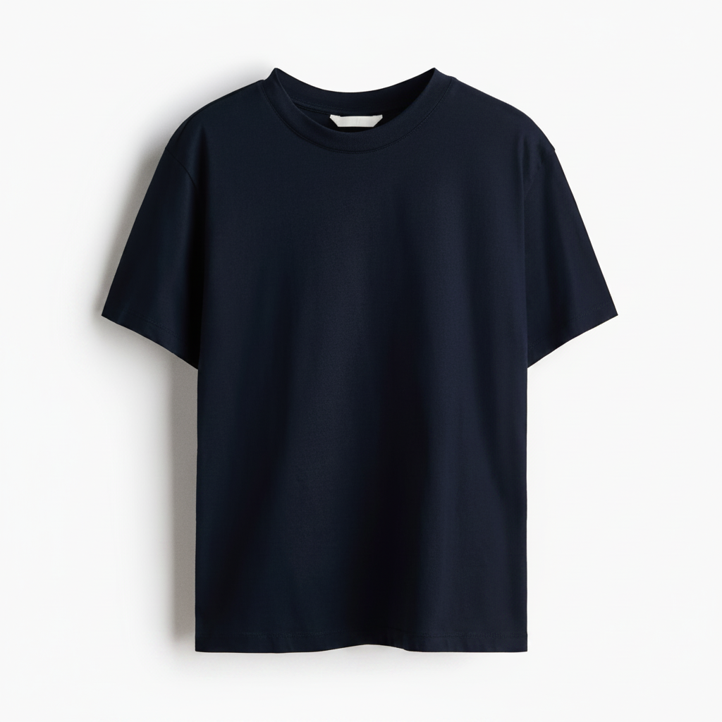 hm-womens-fitted-microfiber-tshirt-dark-blue-s-front-flat-lay-padded-1x1