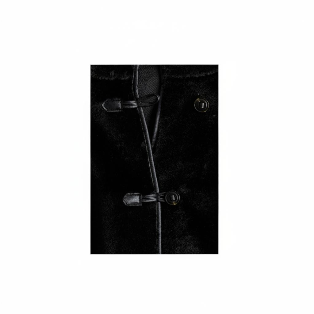 hm-womens-fluffy-jacket-black-xl-toggle-closure-texture-detail-padded-1x1