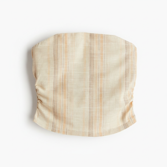 hm-womens-gathered-corset-tube-top-beige-stripe-front-flat-lay-padded-1x1