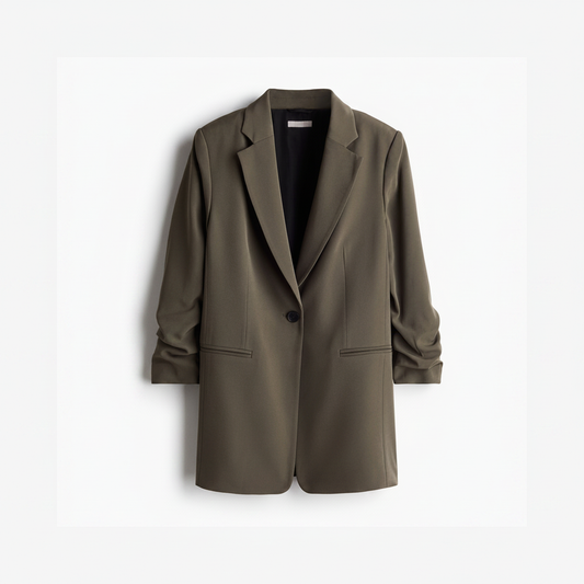 hm-womens-gathered-sleeve-suit-jacket-dark-taupe-front-flat-lay-padded-1x1