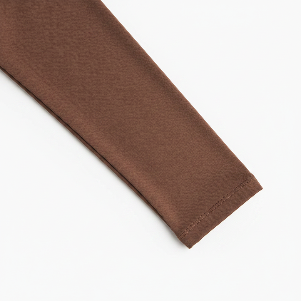 hm-womens-jersey-top-round-neck-brown-sleeve-cuff-detail-padded-1x1