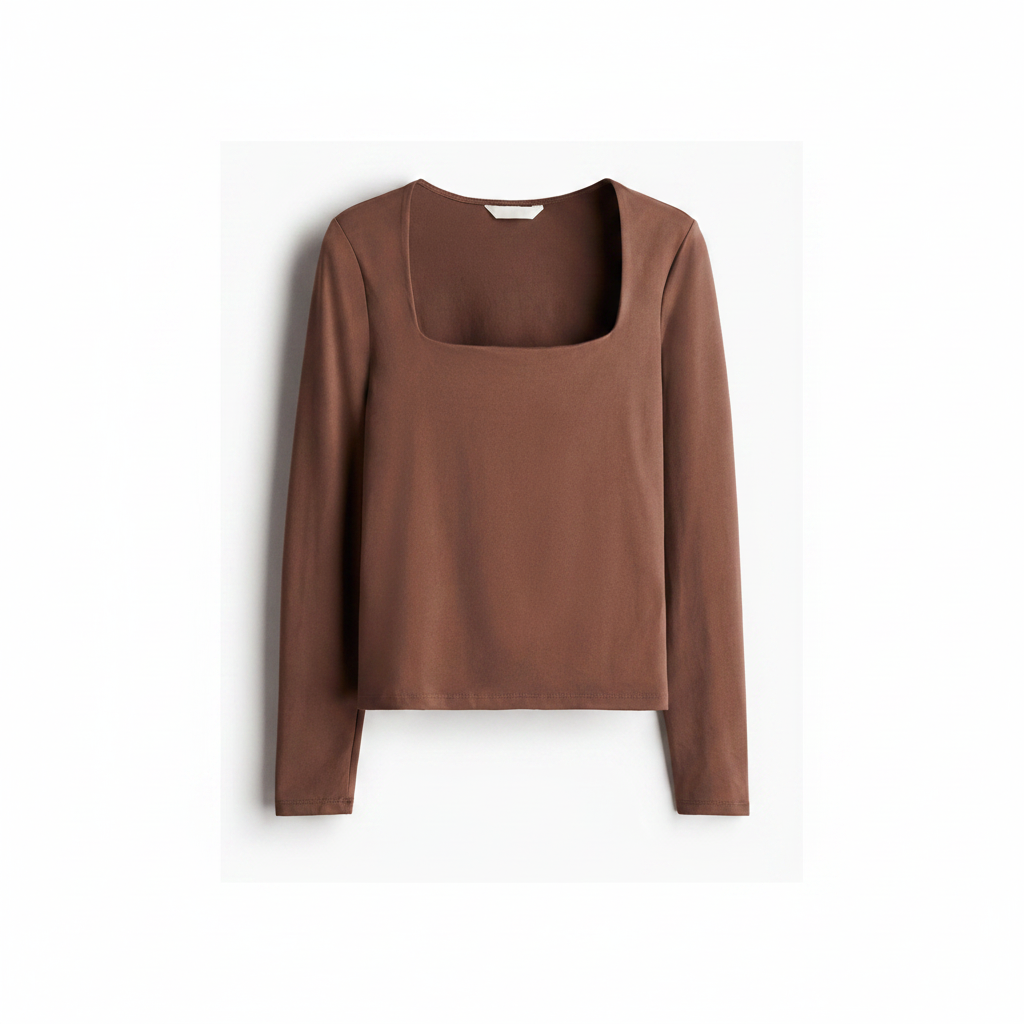 hm-womens-jersey-top-square-neck-brown-front-flat-lay-padded-1x1