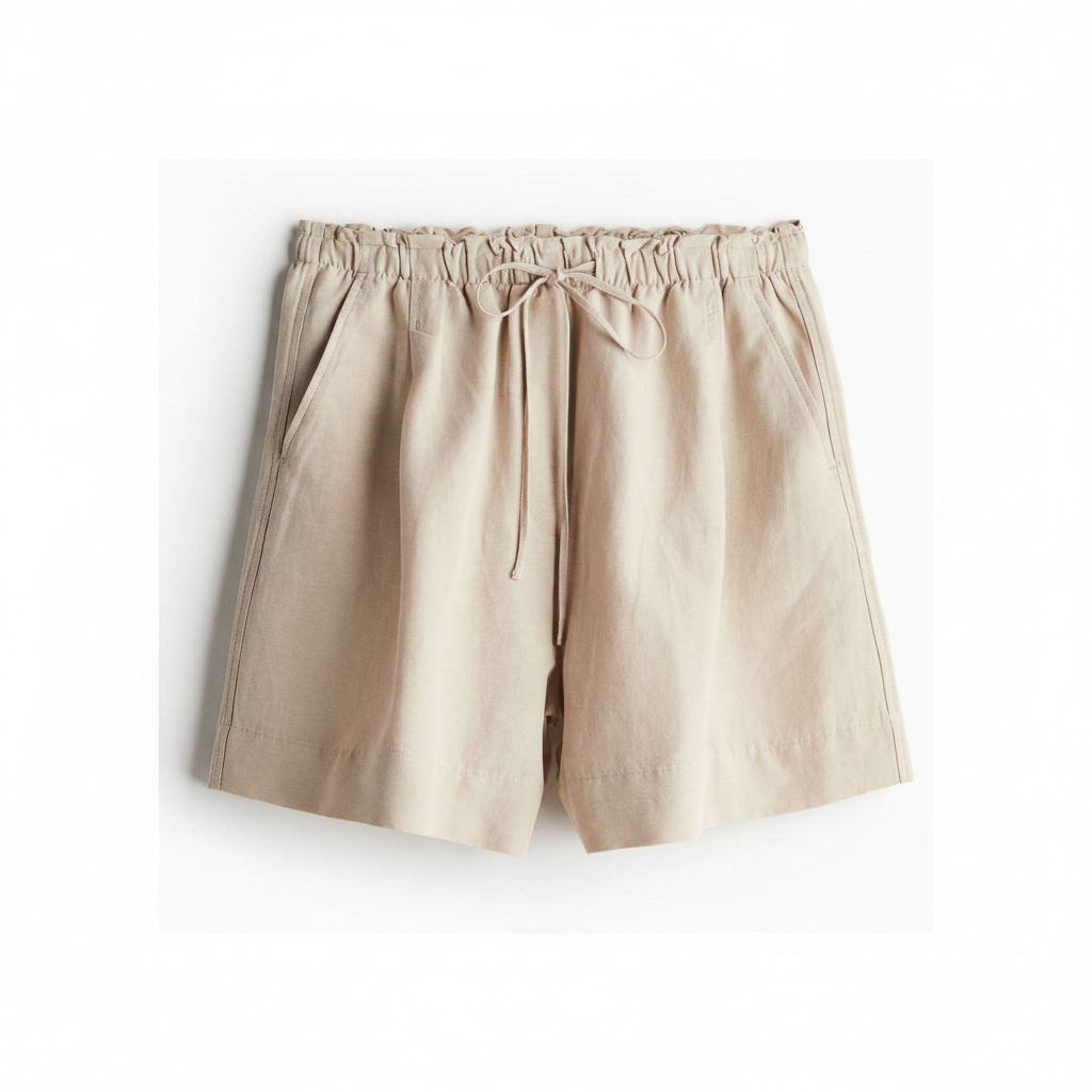 hm-womens-linen-blend-pull-on-shorts-beige-front-flat-lay-padded-1x1