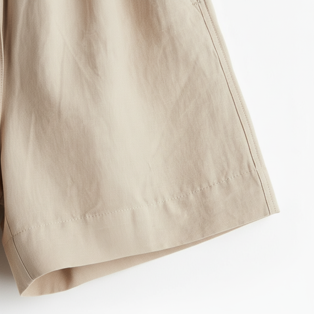 hm-womens-linen-blend-pull-on-shorts-beige-hem-leg-detail-padded-1x1