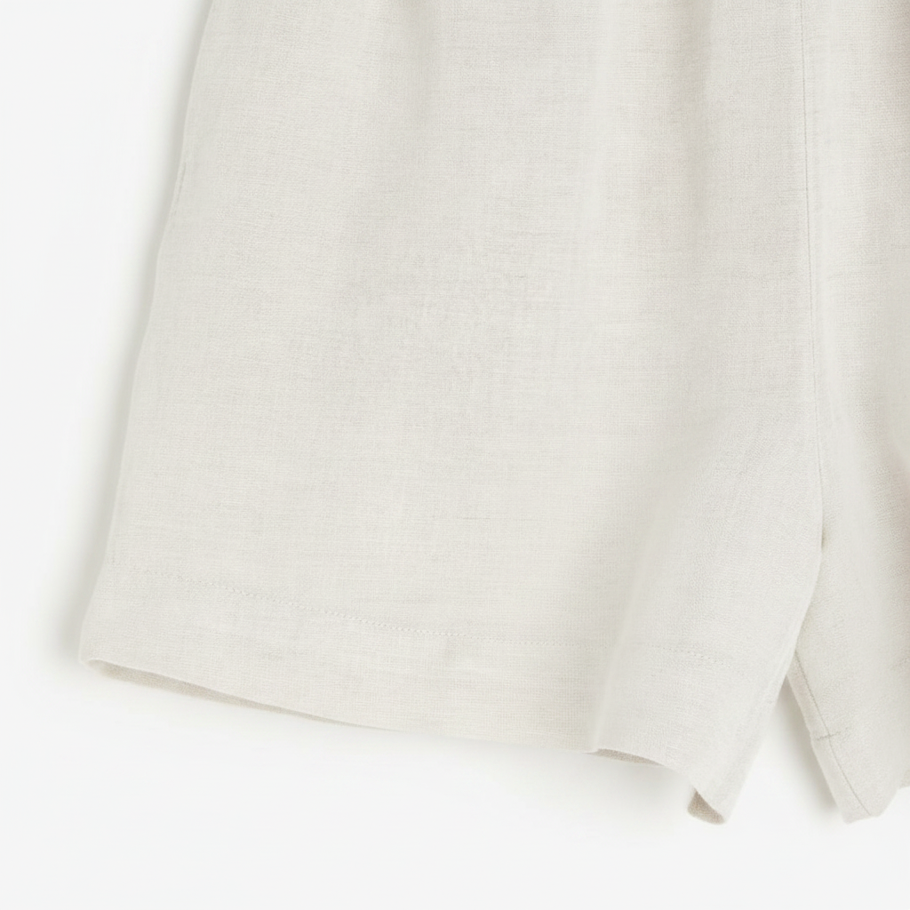 hm-womens-linen-blend-pull-on-shorts-light-beige-hem-leg-detail-padded-1x1