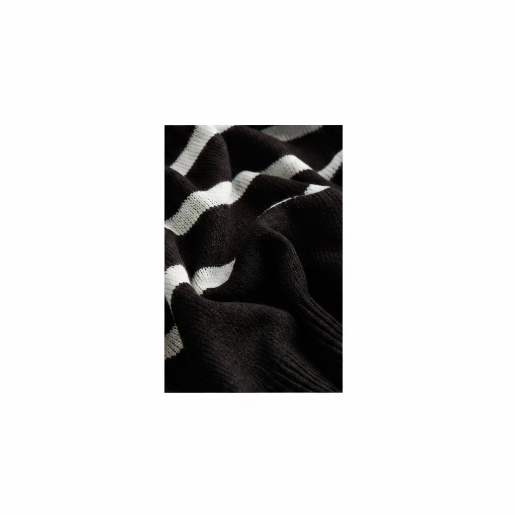 hm-womens-long-sleeve-sweater-black-stripe-knit-texture-detail-padded-1x1