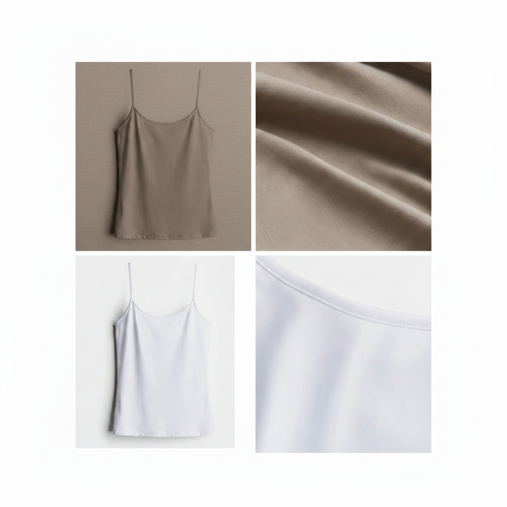 hm-womens-microfiber-camisole-top-dark-beige-white-collage-4panel-1x1