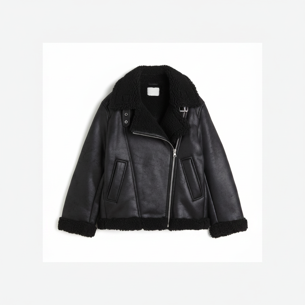 hm-womens-oversized-teddy-fleece-faux-leather-jacket-black-xs-front-flat-lay-padded-1x1